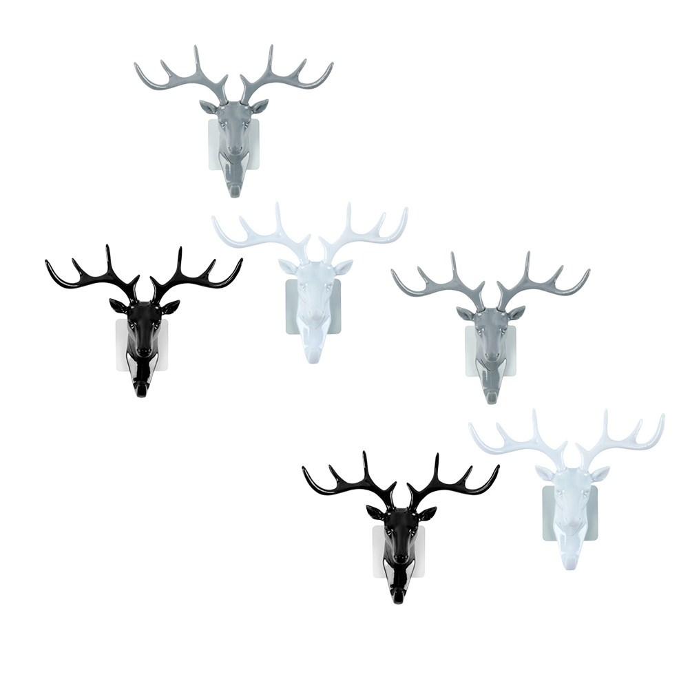 6Pcs Deer Head Wall Hook Antle - Home Decor Organizer recension och pris