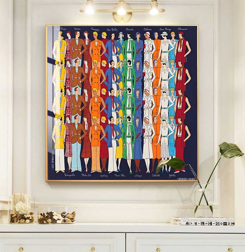 Modern Horses Canvas Painting  - Home Decor Hermes recension och pris