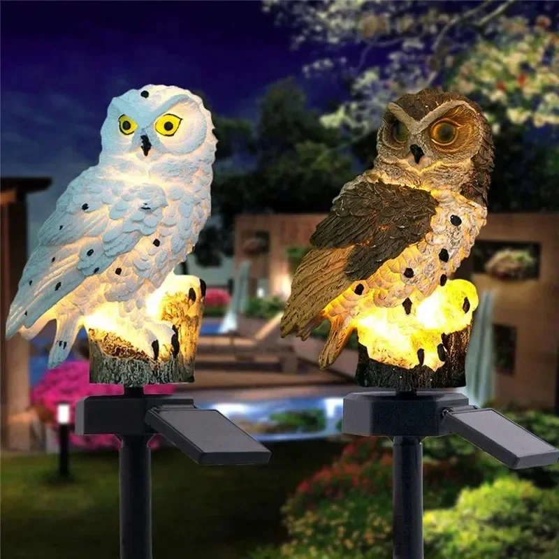 Solar Owl Statue Garden Light  - Home Decor Unique recension och pris