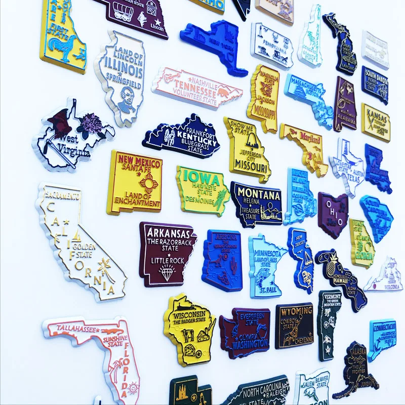 U.S. States Refrigerator Magne - Home Decor Usa recension och pris