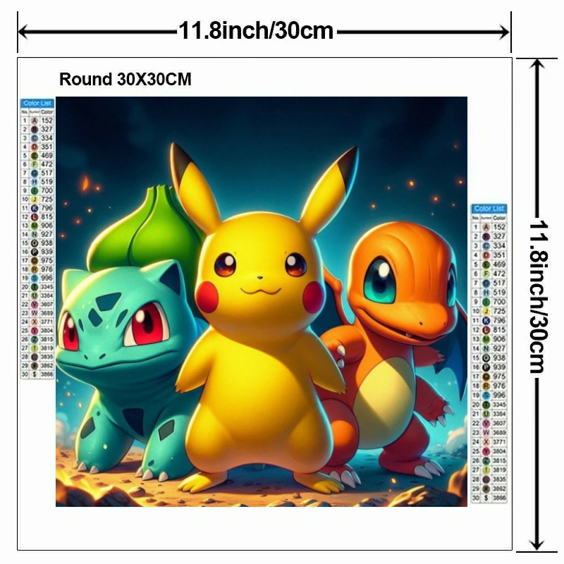 Cartoon Pokémon 5D DIY Diamond - Home Decor Handicraft recension och pris