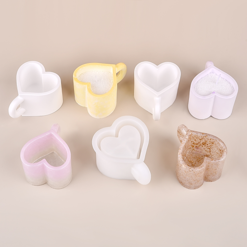 3D Tea Cup Love Silicone Mold  - Home Decor Handicraft recension och pris