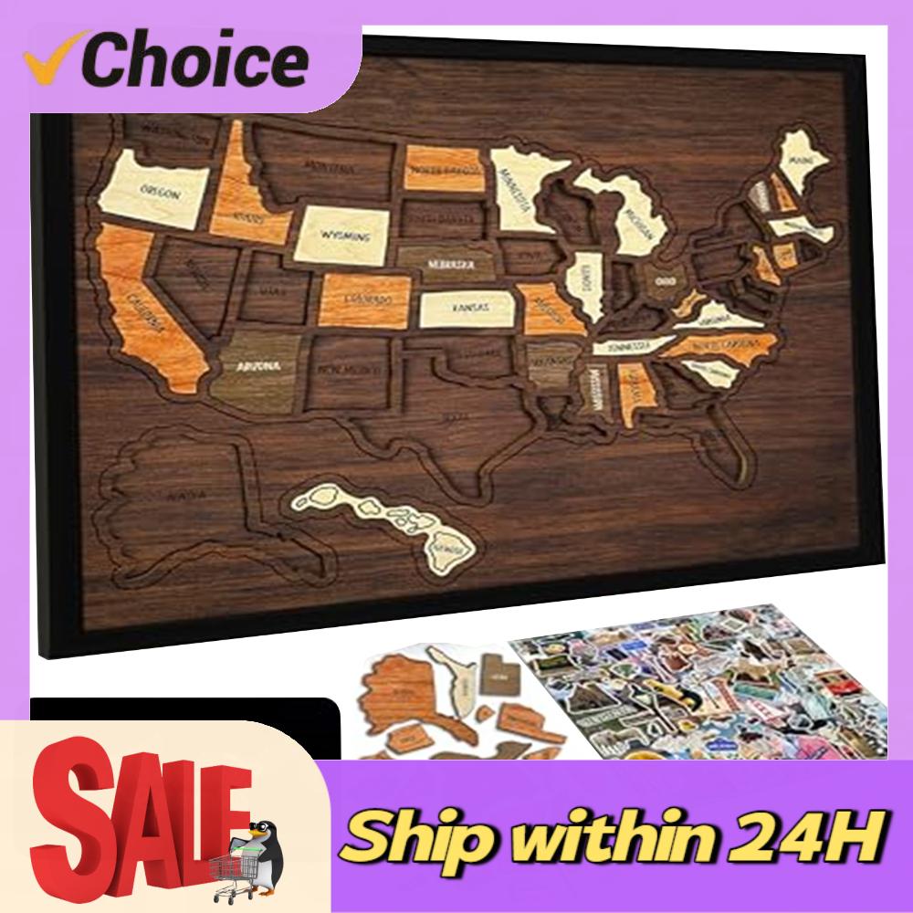 12 X 10Inch Wooden Portable US - Home Decor Usa recension och pris