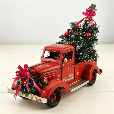 FY Vintage Red Christmas Truck - Home Decor Handicraft recension och pris