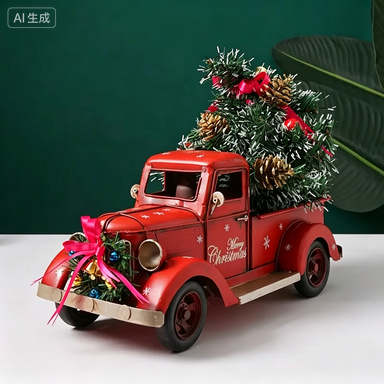 FY Vintage Red Christmas Truck - Home Decor Handicraft recension och pris