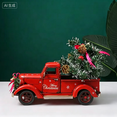 FY Vintage Red Christmas Truck - Home Decor Handicraft recension och pris