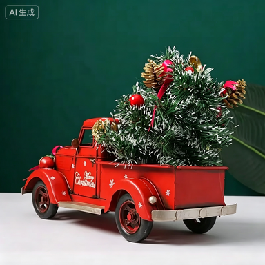 FY Vintage Red Christmas Truck - Home Decor Handicraft recension och pris