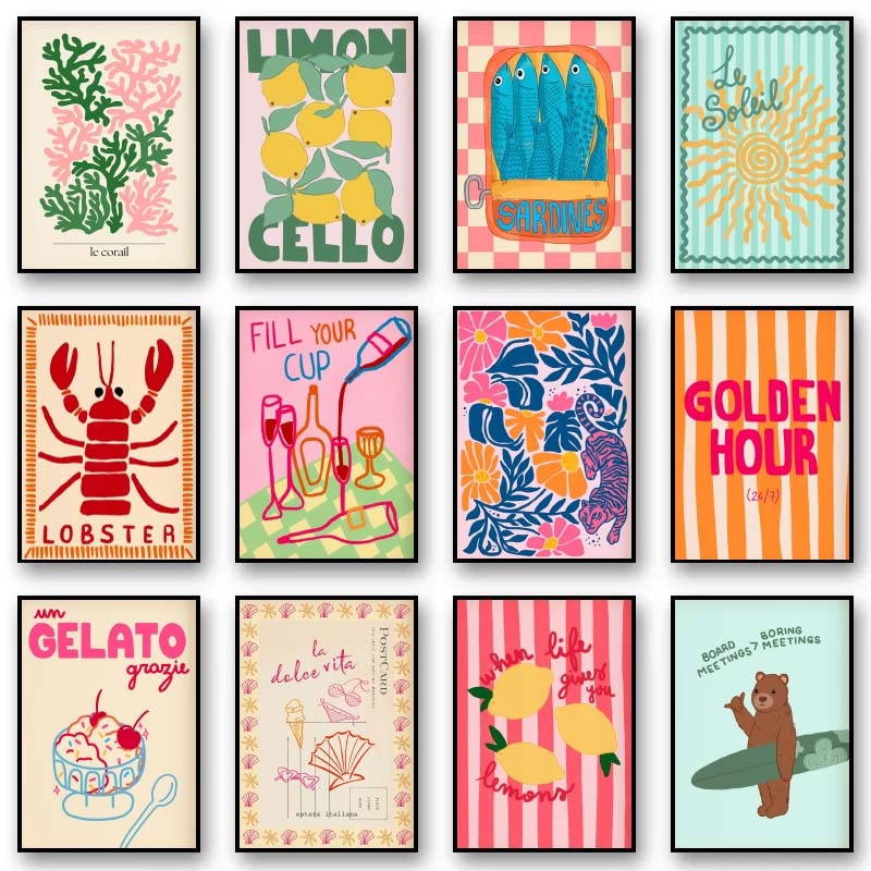 Tropical Preppy Poster Seashel - Home Decor Aesthetic Pinterest recension och pris
