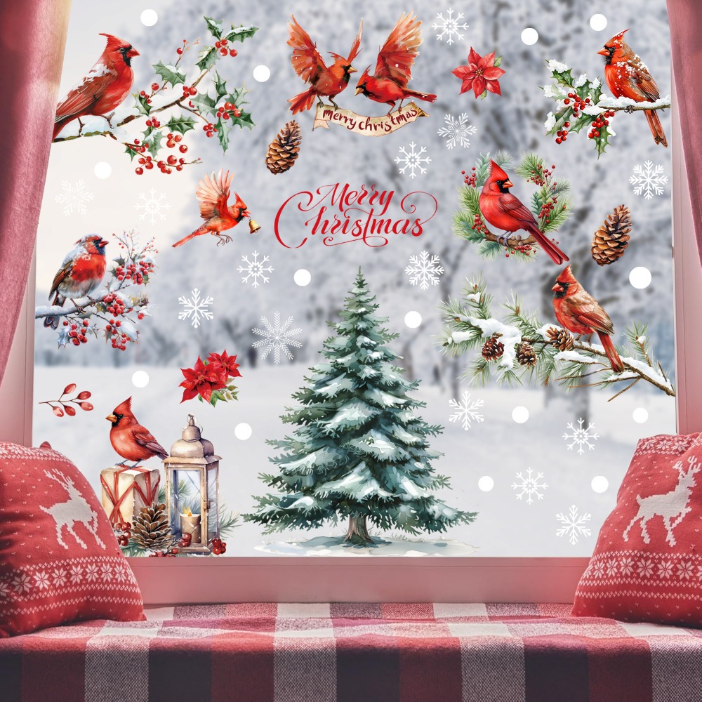 9pcs Christmas Window Decals C - Home Decor Xmas Tree recension och pris