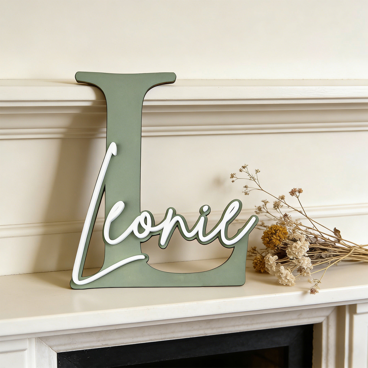 1pc Double-layer Wooden Name D - Home Decor Unique recension och pris