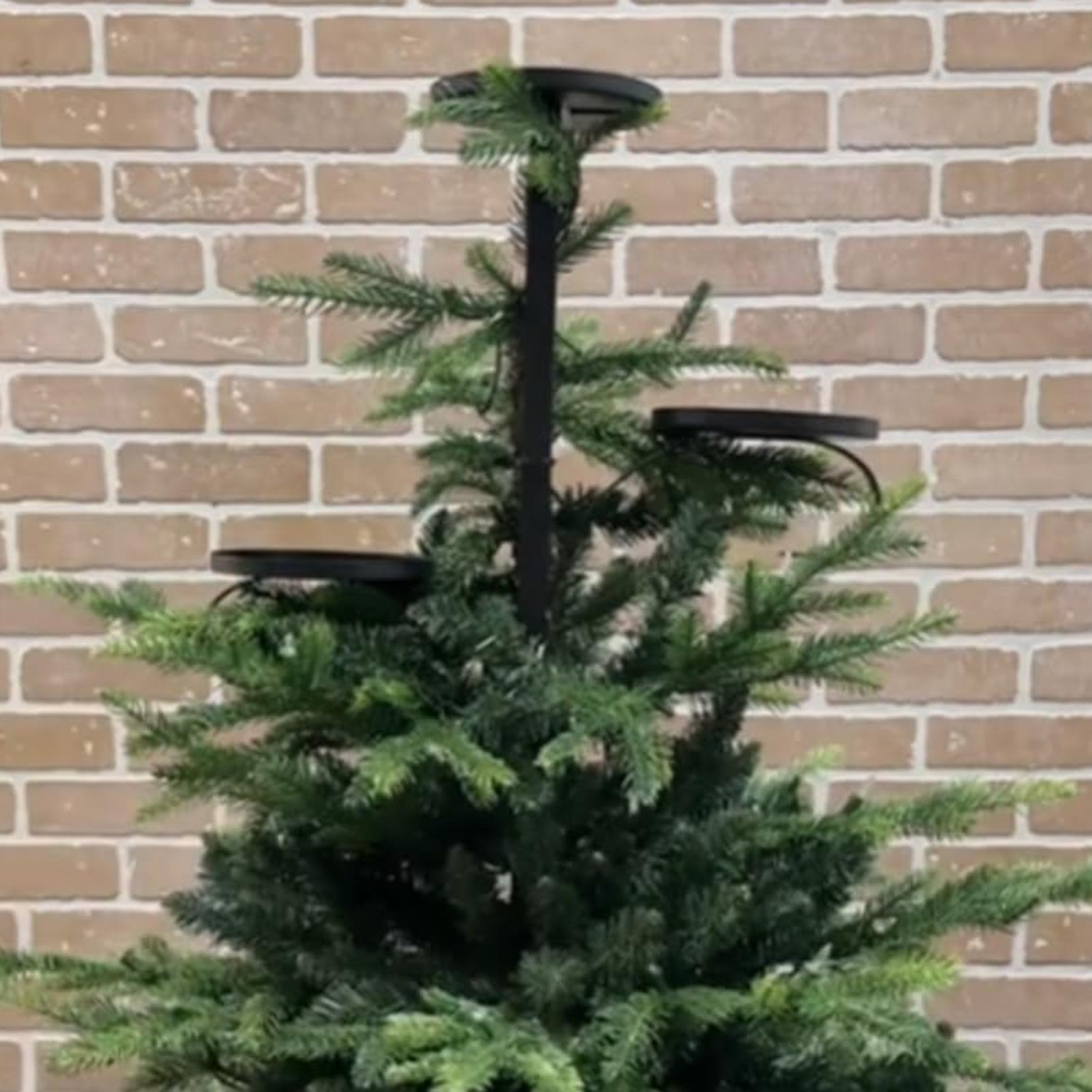 Metal Black Triple Tree Topper - Home Decor Xmas Tree recension och pris