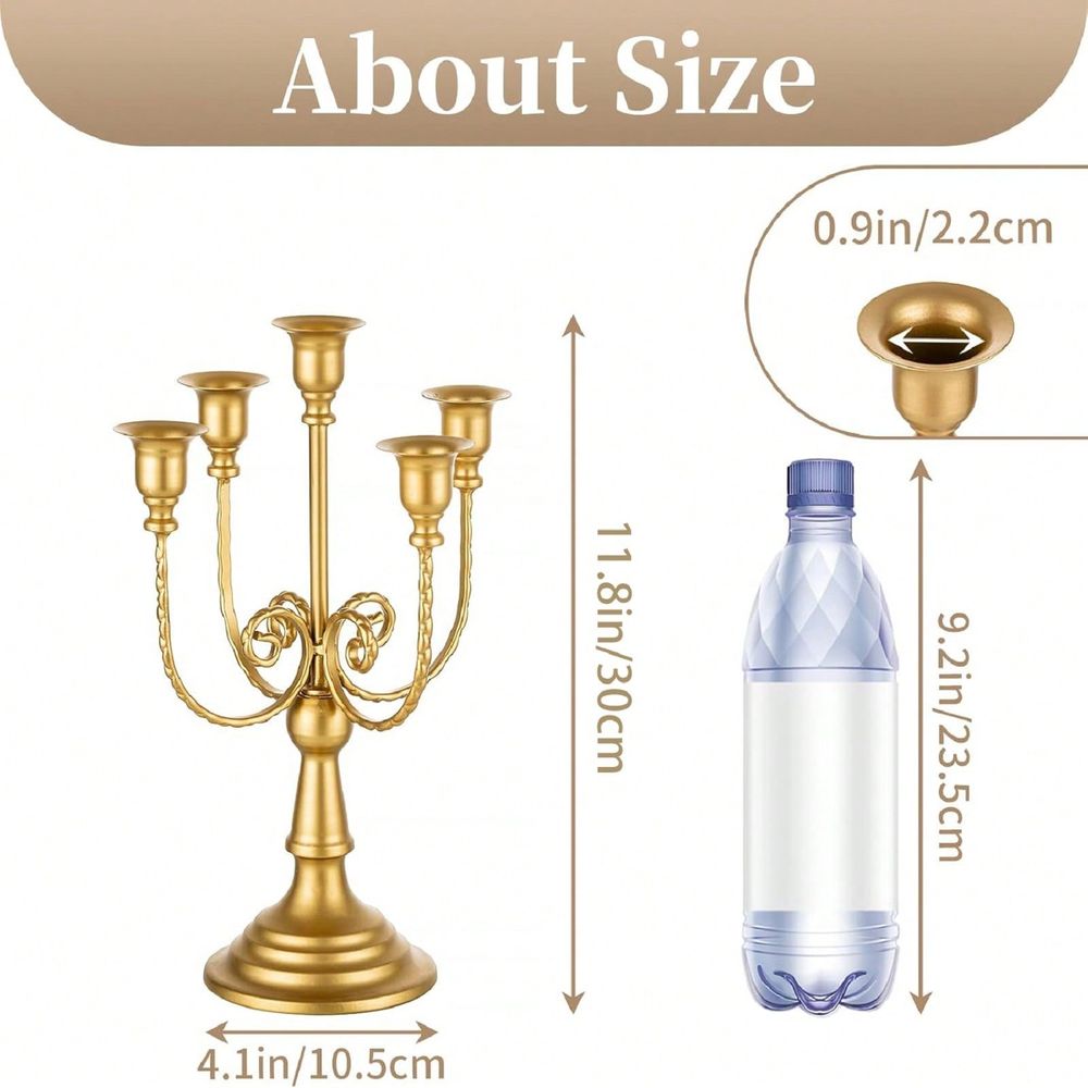 Pack 11.8Inch Gold Candelabra  - Home Decor Gold recension och pris