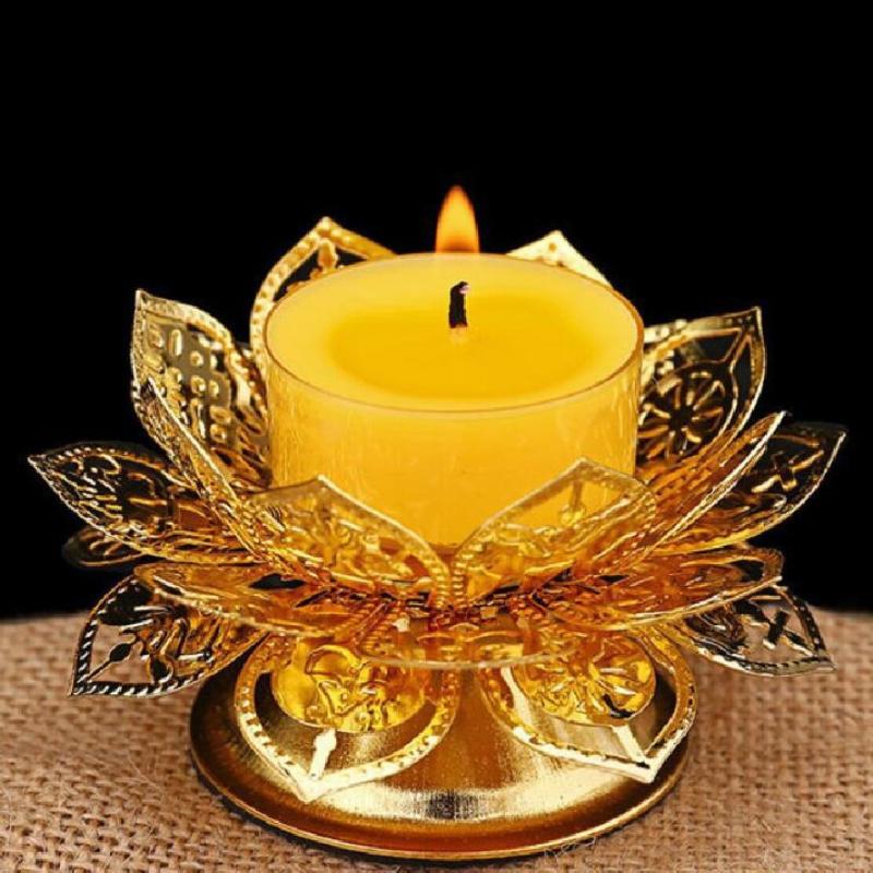Tea Light Holder Gold Lotus De - Home Decor Gold recension och pris