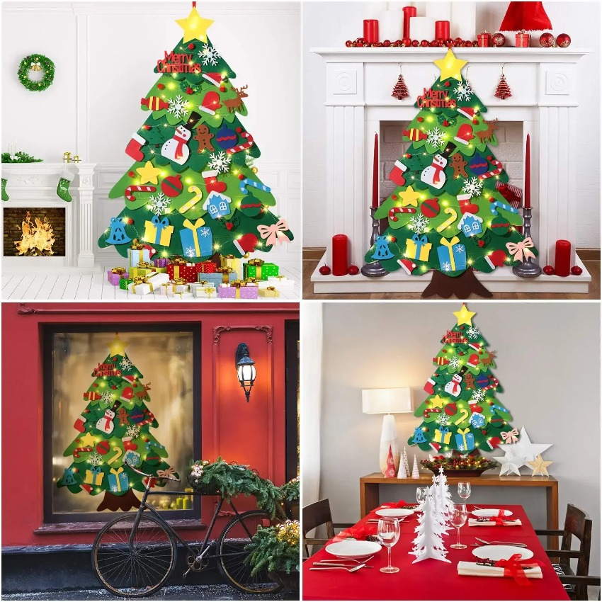 DIY Felt Christmas Tree with D - Home Decor Xmas Tree recension och pris